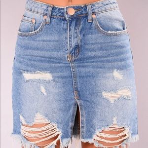 Fashion nova denim skirt